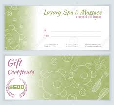 Spa Massage Gift Certificate Template With Hand Drawn Thai Massage
