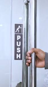 Dsign Push Pull Door Sticker Signage L