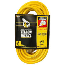 12 gauge yellow outdoor extension cord