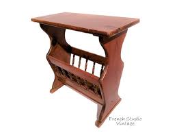 Vintage French Wood Side Table Combined