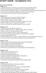 study guide huckleberry finn pdf give at least two examples of superstition in this section of the novel 5