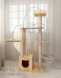 177cm wooden cat tree pinewood solid