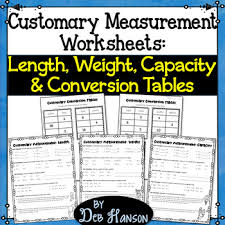 Customary Measurements Worksheets Length Weight Capacity