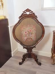 Antique French Tapestry Fire Screen