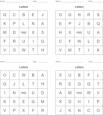 letters bingo cards wordmint