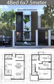 Mempelajari denah rumah minimalis yang didapatkan dari arsitek sangat diperlukan. Koleksi Denah Rumah 2 Lantai Dengan Tampak Atap Datar