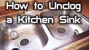 how to unclog a kitchen sink both