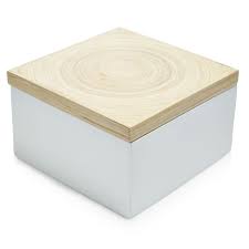 Colours White Bamboo Storage Box