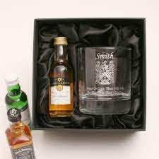 personalised whisky tumbler gift set