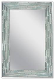 23 5x35 5 Reeded Sea Glass Wall Mirror