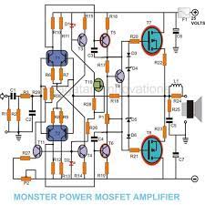 Stereo audio amplifier using mosfet z44. How To Build A 100 Watt Mosfet Amplifier Circuit Simple Design Explored Bright Hub Engineering