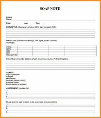 Blank Soap Note Template Word Or Within Blank Soap Note