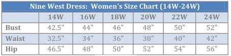 Nine West Dress Plus Size Chart From Boscovs Com In 2019