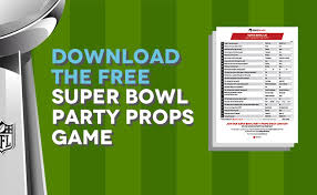 Printable Super Bowl Props Party Game Odds Shark