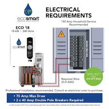 ecosmart eco 18 tankless electric water
