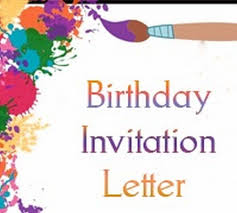 sle birthday invitation letter