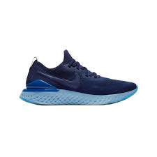 Nike unveiled its latest technology in the nike epic react flyknit, a running shoe featuring the lightest, softest, smoothest and most responsive foam to date. Nike Men S Epic React Flyknit 2 Blue Running Shoes Bmc Sports
