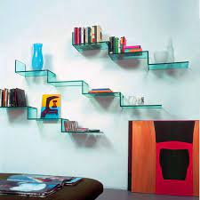 floating shelves glass wall shelves