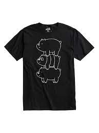 Which irl bear bro is your fav? We Bare Bears Bear Stack T Shirt We Bare Bears Bare Bears T Shirt
