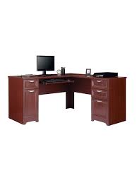 L shaped computer desks come in wood veneer, laminate and. Realspace Magellan 59 W L Shaped Desk Classic Cherry Office Depot