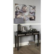 Smoked Mirror Console Table
