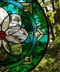 Round Stained Glass Window Panel