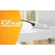 flat plug extension cord