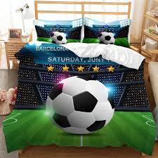 green 3d boys football comforter cover