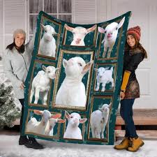 emotional support goat fleece quilt
