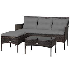 Gray Patio Garden Furniture Sets For