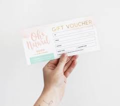 oh natural e gift voucher with free