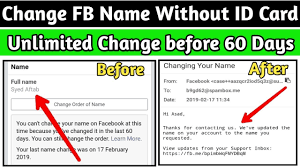Check spelling or type a new query. How To Change Facebook Id Name Before 60 Days Without Card By Syed Aftab Hashmi