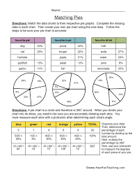 Matching Pie Graphs Worksheet Have Fun Teaching