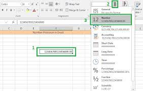 how to avoid scientific number in excel