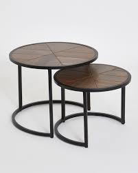 Aula nesting coffee table, brushed brass and glass. Dunnes Stores Black Nest Of Coffee Tables Set Of 2