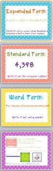 Anchor Chart Posters Expanded Form Word Form Standard Form