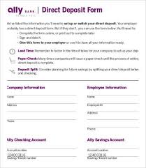 Direct Deposit Form Template 9 Free Pdf Documents