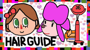 The initial release of animal crossing: Acnl Shampoodle Hair Color Guide