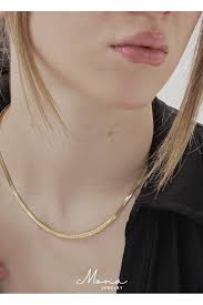 mona jewelry steel necklace gold