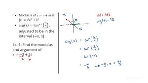 How To Find The Modulus And Argument Of