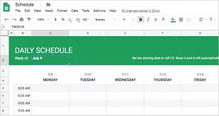 Google Docs Employee Schedule Template Creating A Basic