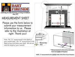 Measurement Sheet Bart Fireside