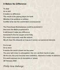 difference poem by phillip nine mafunga