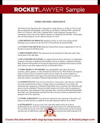 Work For Hire Agreement Rocket Lawyer