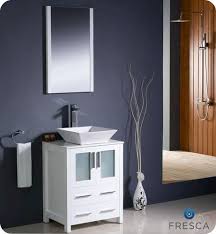 The cabinets come in several finish options so click to the vanity you are. Fresca Torino 24 White Modern Bathroom Vanity W Vessel Sink At Menards Fresca Tor Modern Bathroom Vanity Single Sink Bathroom Vanity Single Bathroom Vanity