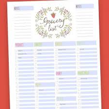 Printable Grocery Lists Template Unique Free Printable