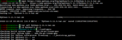 install python in rhel and debian