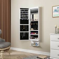 Full Mirror Led Jewelry Cabinet Armoire