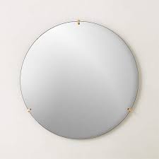 Convex Modern Round Gold Wall Mirror 32