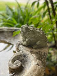 Concrete Bullfrog Statue Stone Toad